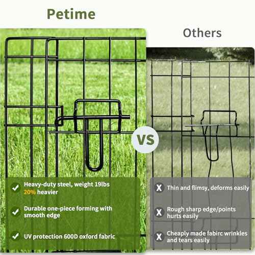 Foldable Metal Dog Exercise Pen (Tan / 30''H)