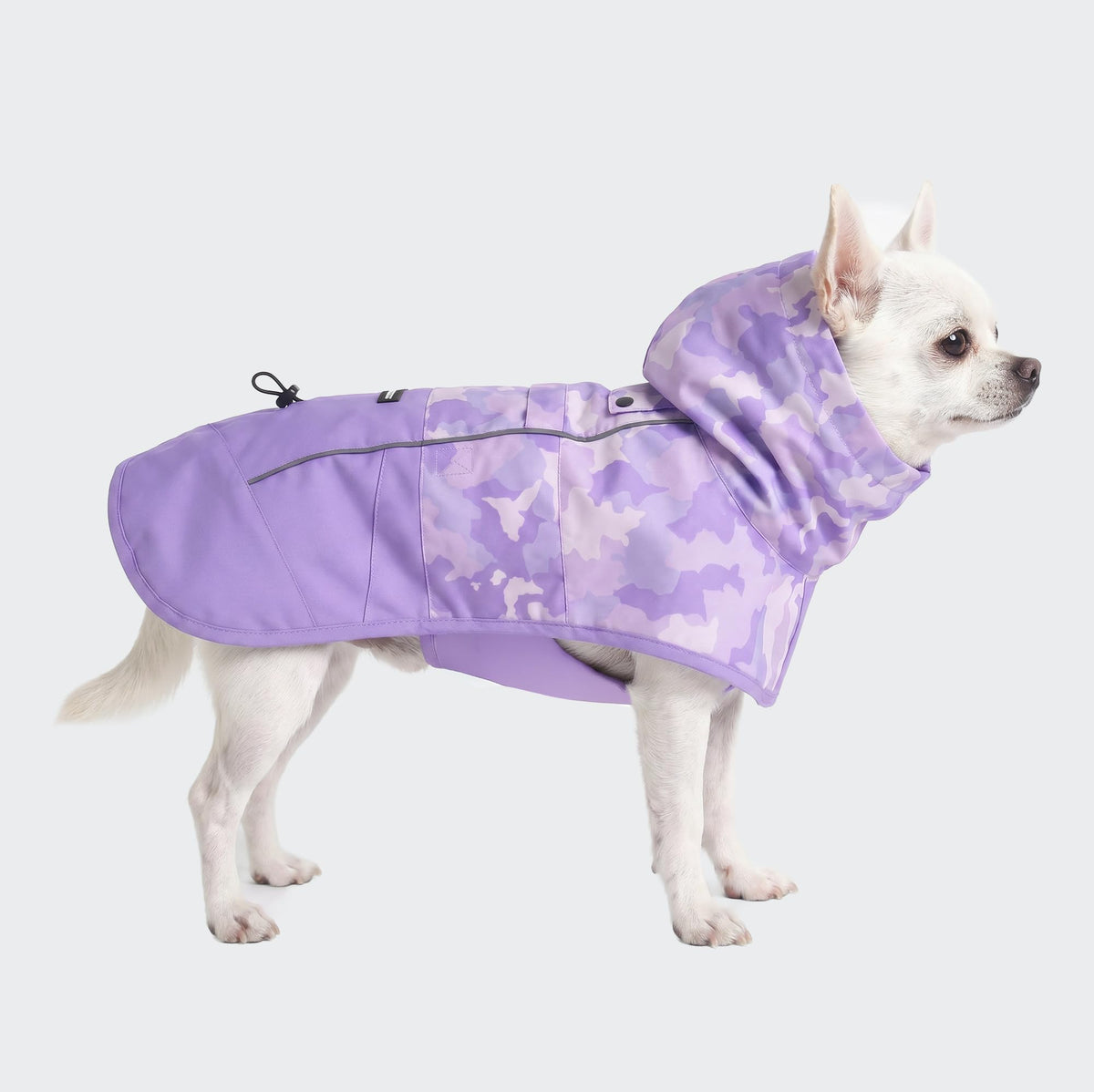 Dog Raincoat Waterproof Rain Jacket w (Camo Purple / Medium)