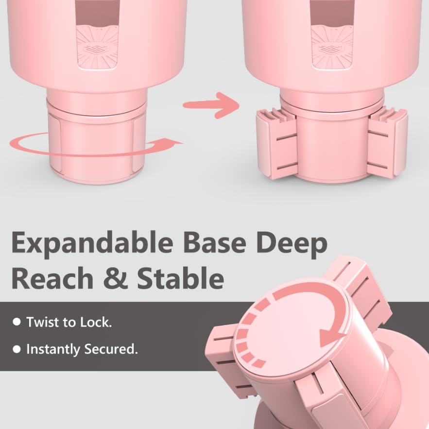 Car Cup Holder Expander for 32 (Pink / Medium*2)