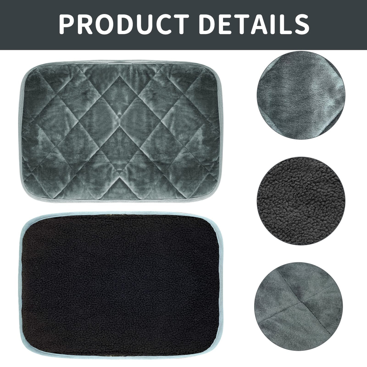 Self Warming Cat Bed Indoor (Medium 25x 19 inch / Gray)