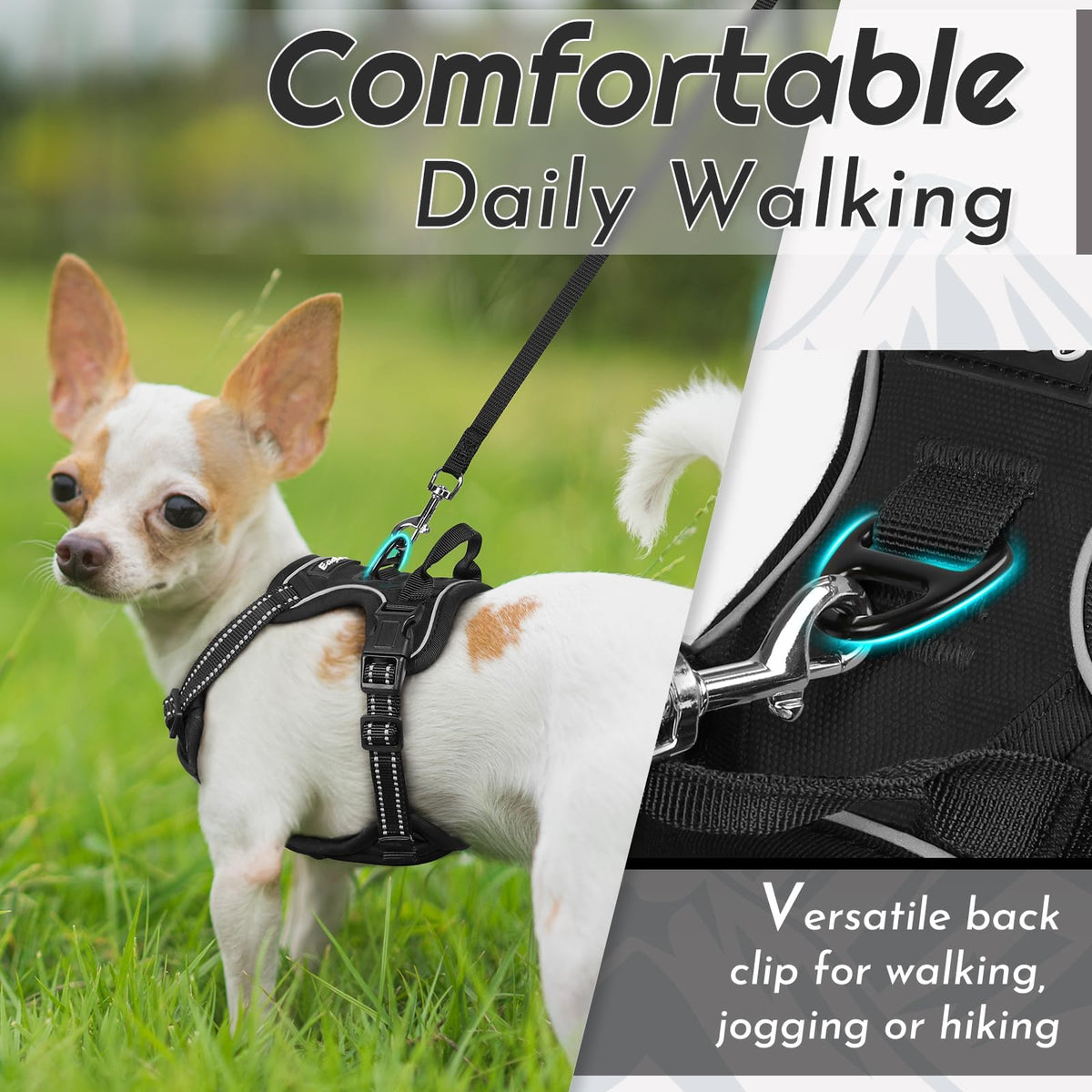 Dog Harness for Small Dogs (X-Small / Black)