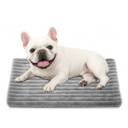 Soft Plush Fluffy Self Warming Thermal Pet Mat for Dogs and Cats (Misty Gray / Medium (28'' X 20'' X 1''))
