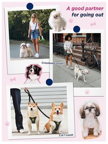 Hands Free Dog Leash (5.9-10.1 FT Black)
