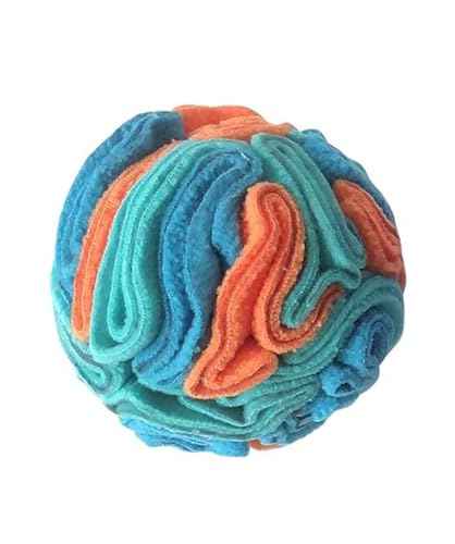 Hide n Seek Snuffle Balls Nosework Toy for Dogs (Blue/Orange / Small 4")