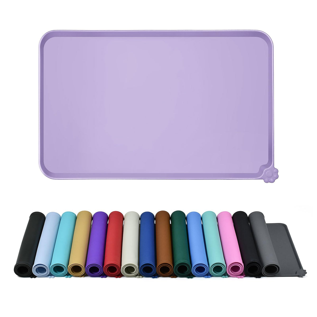 Silicone Pet Feeding Mat (Lilac Purple / 18.5" x 11.5")