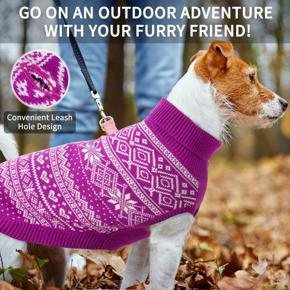 Dog Sweater Argyle (Purple / Small)