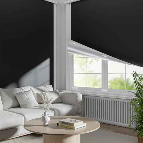 Portable Blackout Shades for Windows (31"W x 36"L (Pack of 1) / Black)