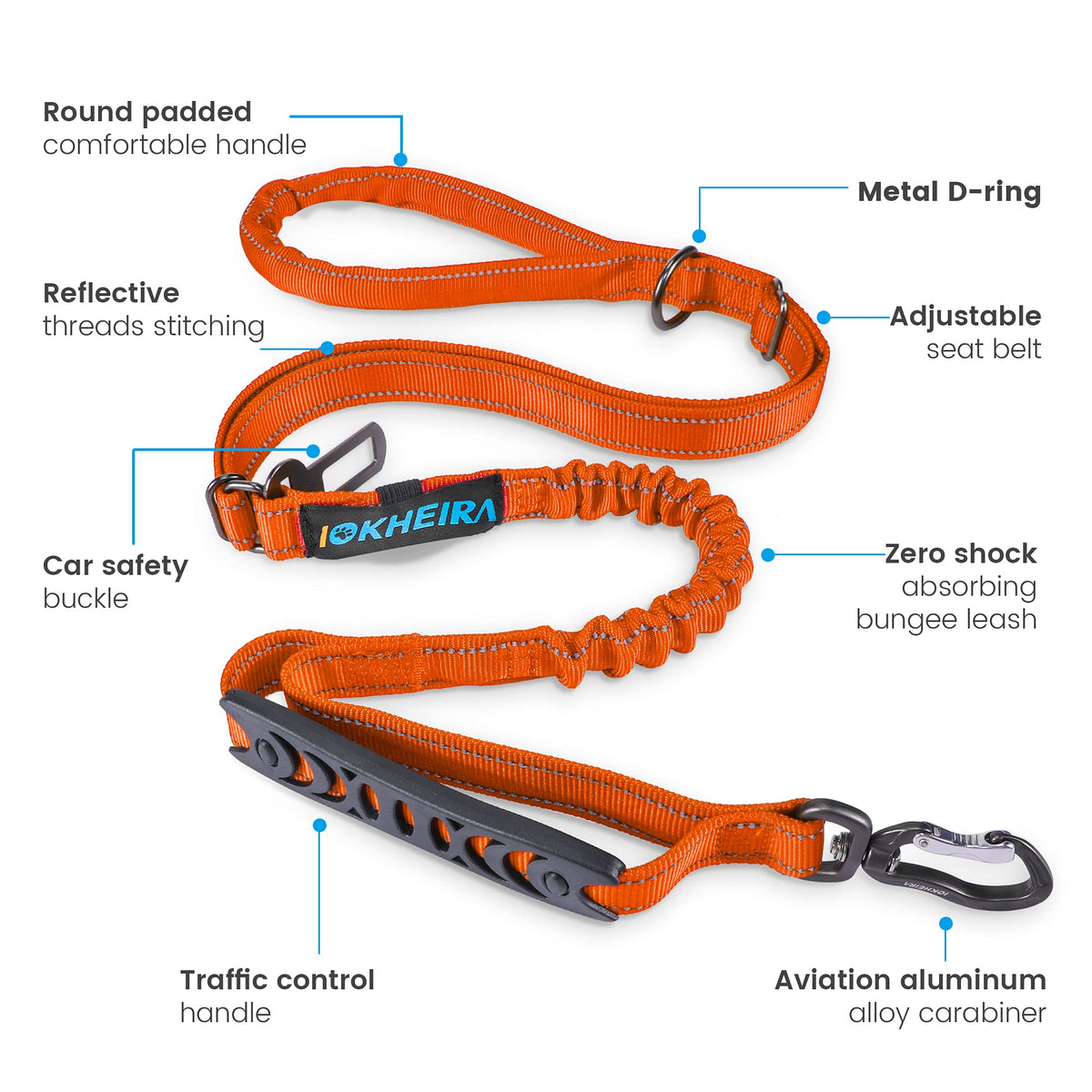 Orange Leash for Large Dogs (Orange)
