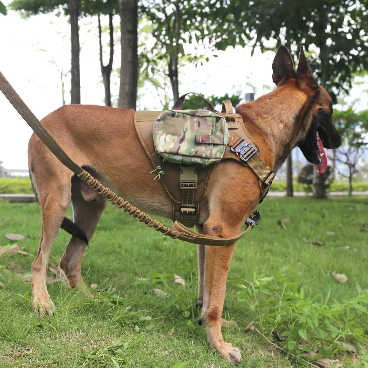 Tactical Dog Harness for Large Dogs (Large (Pack of 1) / Brown)