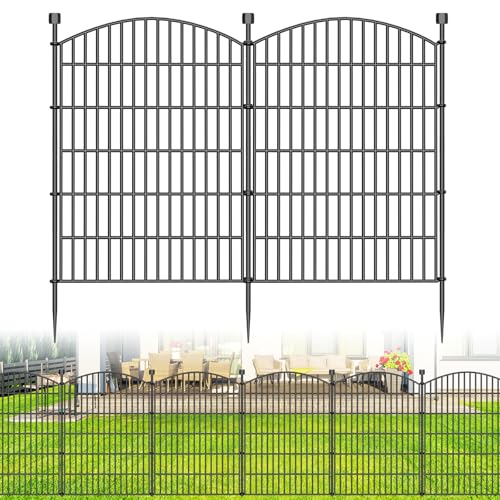 5 Panel No Dig Decorative Garden Fence 40" H x 11.8'L Outdoor Dog Barrier (40 in(H) X 11.8 ft(L))