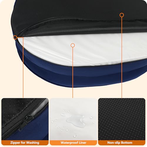 Orthopedic Waterproof X (Navy Blue / X-Large(45 x 32 x 7 inch))