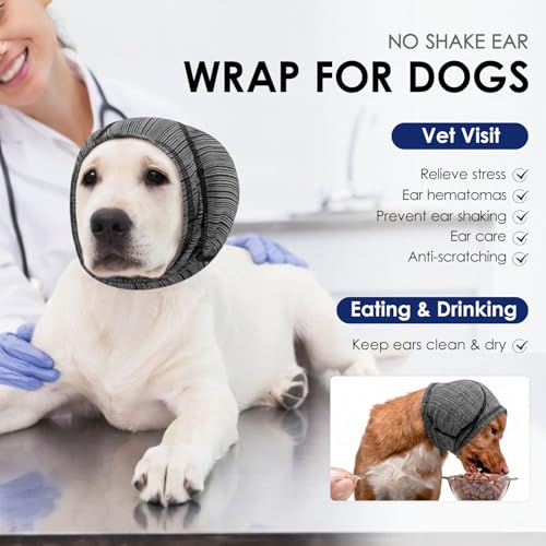 Padded Dog Calming Hoodie Ear Cover Quick (Grey / Small)