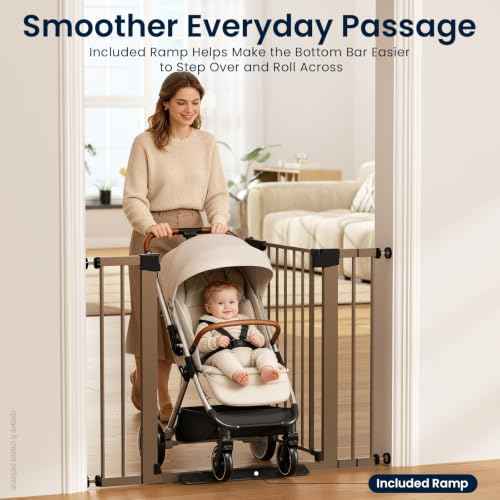 30 43" Wide Baby Gate (Brown / 30"-43" W x 30.5" H)