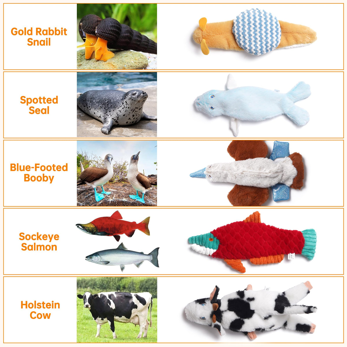 Squeaky Dog Toys (5 pcs Crinkle Plush Dog Toy)