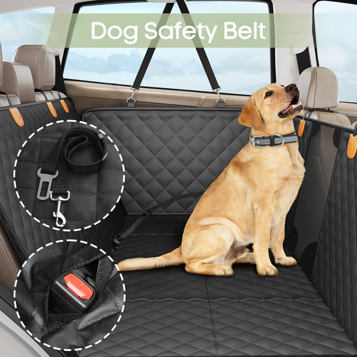 Dog Car Seat Cover for Back Seat (XL - 56.3"W - For SUV/Truck)