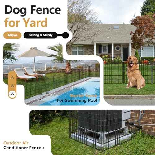 10 Panels Garden Fencing Animal Barrier with Lock (24in(H) X 20ft(L))
