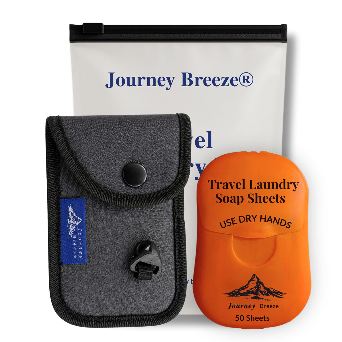 Travel Laundry Detergent Sheets and Travel Clothesline (Pocket Sheets (50) + Lightweight Clothesline)