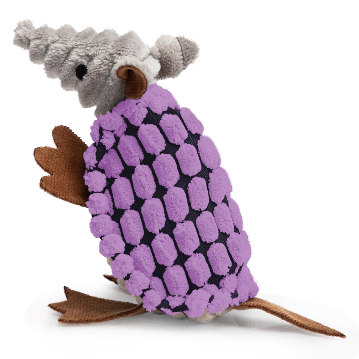 Armadillo Squeaky Puppy Dog Toys for Small Medium Dogs (6 IN / Purple)