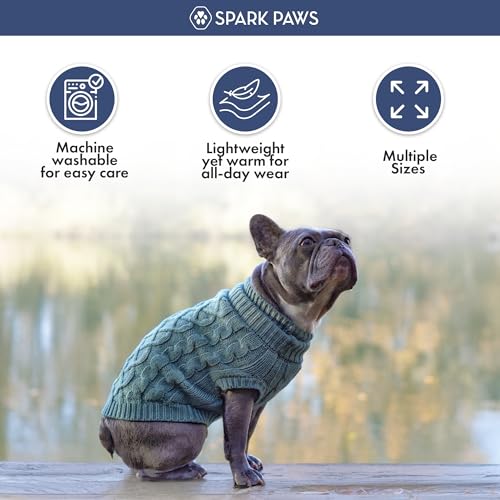 Knit Dog Sweater (Pine Green Cableknit / XX-Large)
