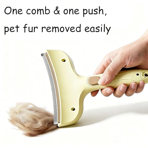 Pet Deshedding Brush (yellow)