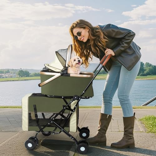 Double Pet Stroller (Green)