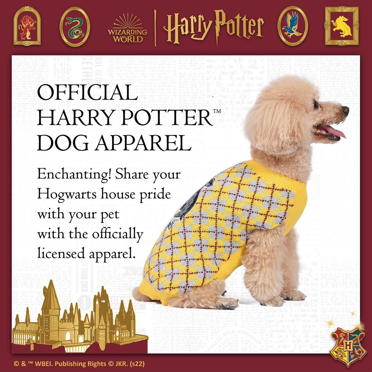 Hufflepuff Dog Sweater (Hufflepuff / Medium)