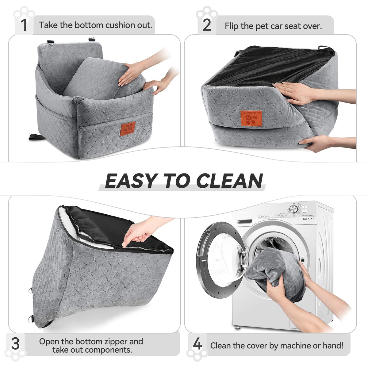 Dog Car Seat for Small (Gray)