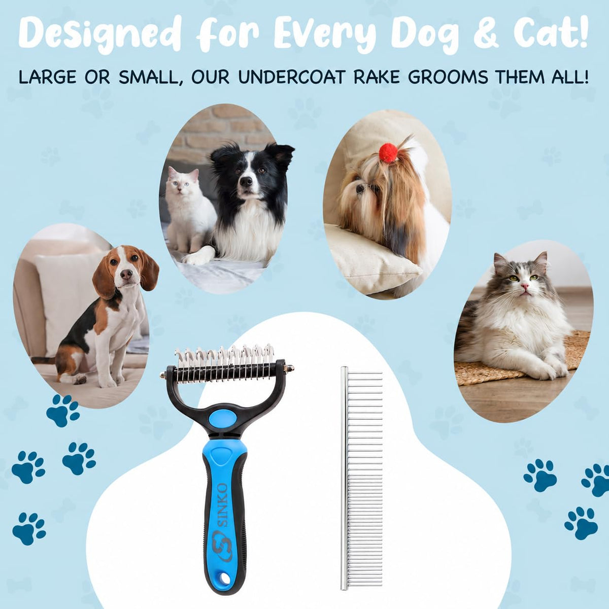 Shedding Brush for Dog and Cat (Brush and comb)