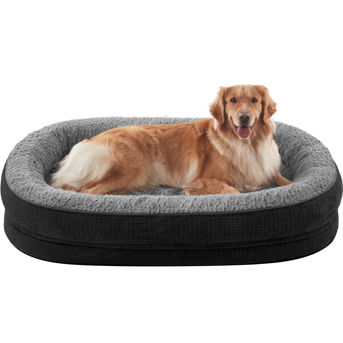 XL Orthopedic Dog Bed for Large Dogs (Black / 45"l X 32"w X 7.5"th)
