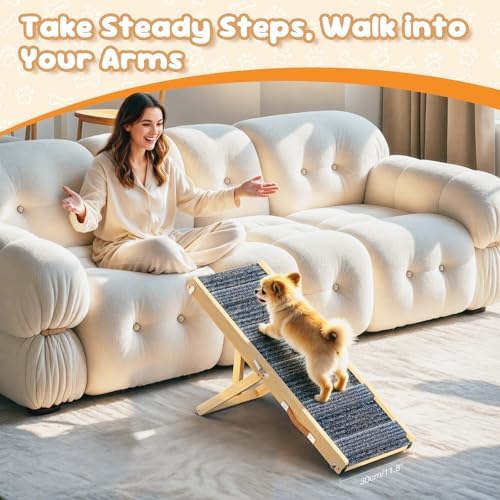 Dog Ramp for Couch Foldable (A-wood / 32")
