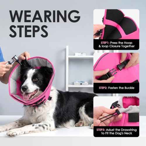 Dog Cones for Medium Dogs (PinkGrey / Medium)