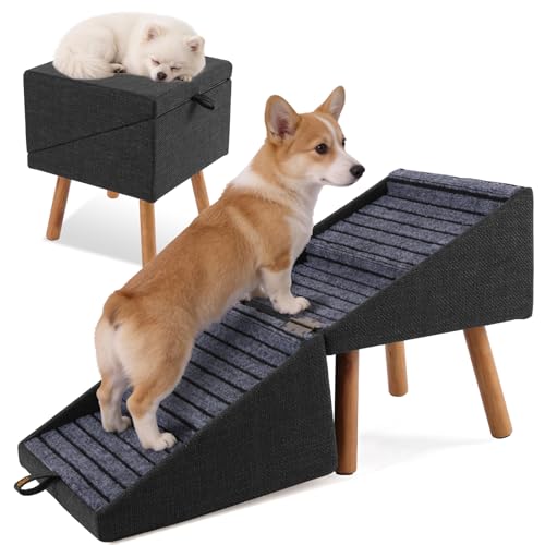 17.13" H Dog Ramp for Couch (Matte Black / XL(17.13”H))