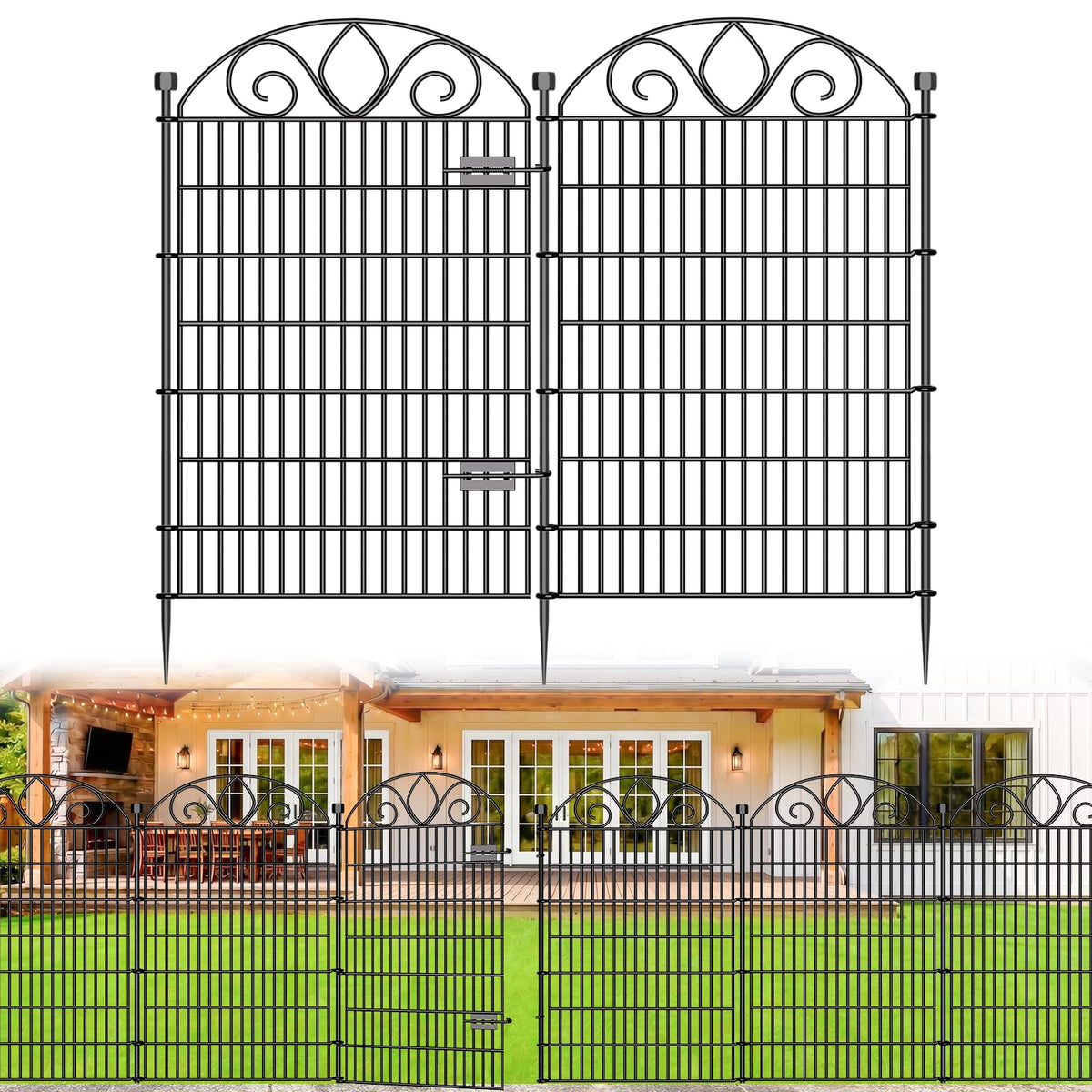 No Dig Garden Fence Outdoor for Yard (48 in(H) X 11.8 ft(L))