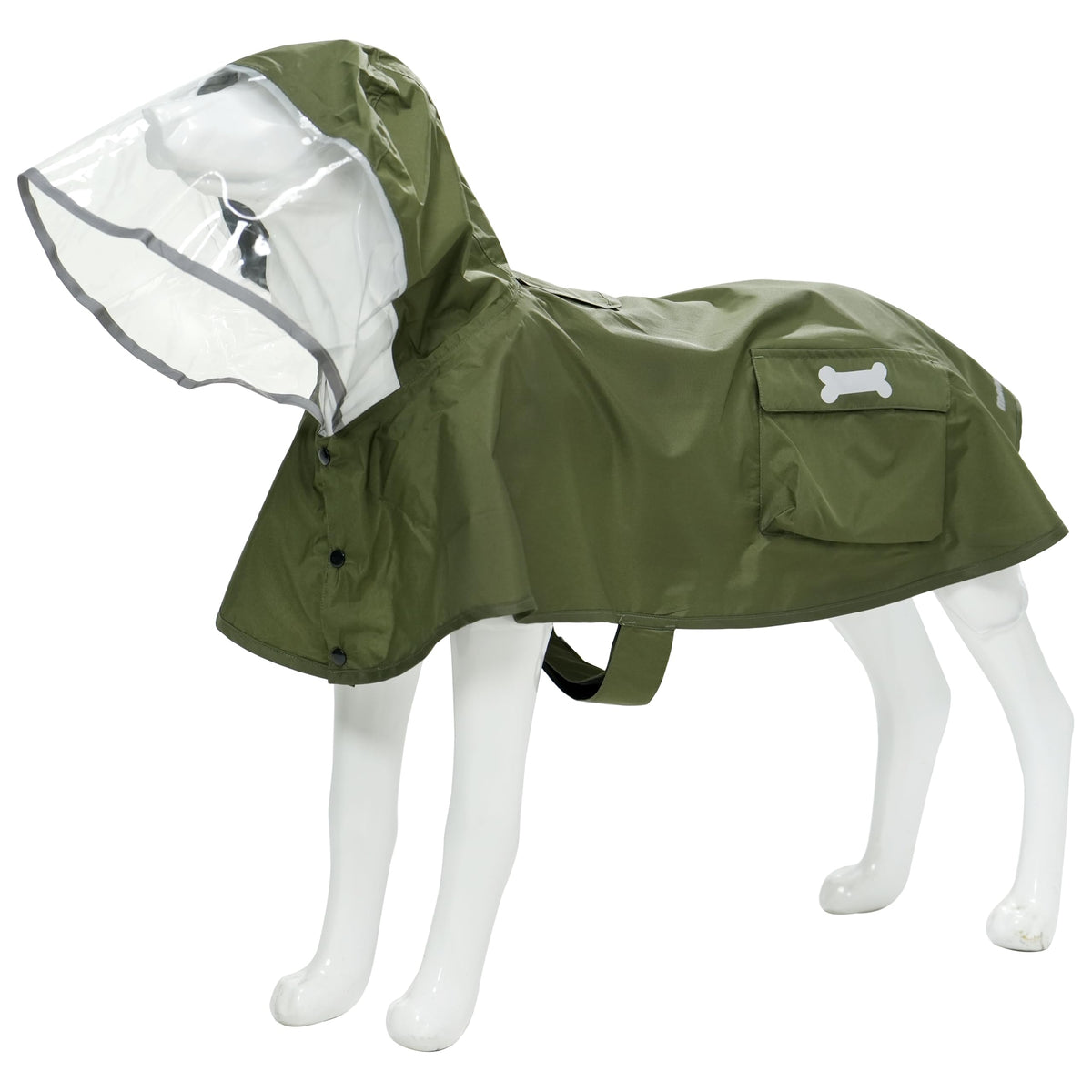Waterproof Dog Raincoat (Army Green / X-Large)