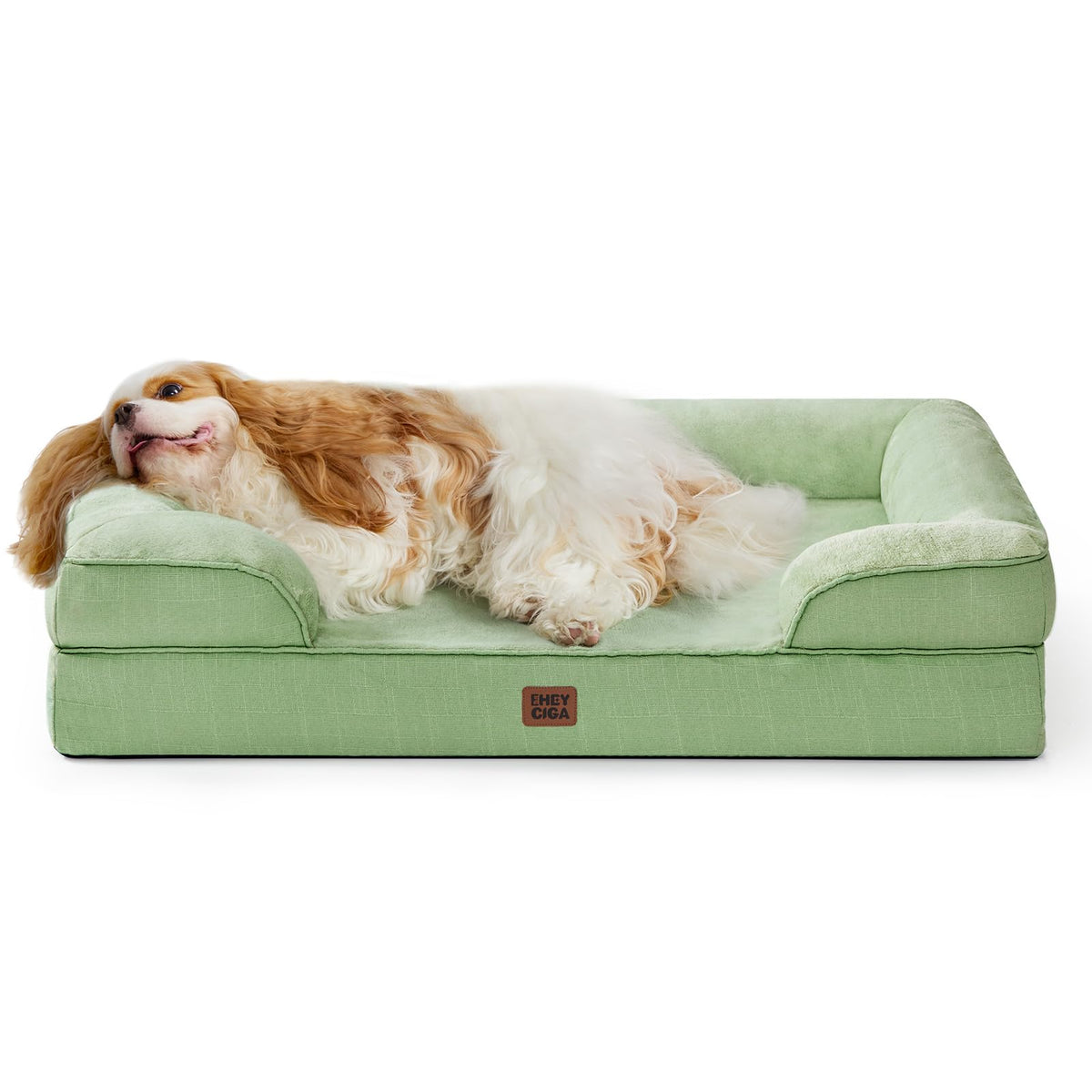 Orthopedic Dog Bed Medium Size Dog (Sage Green / 30.0"l X 20.0"w X 6.5"th)