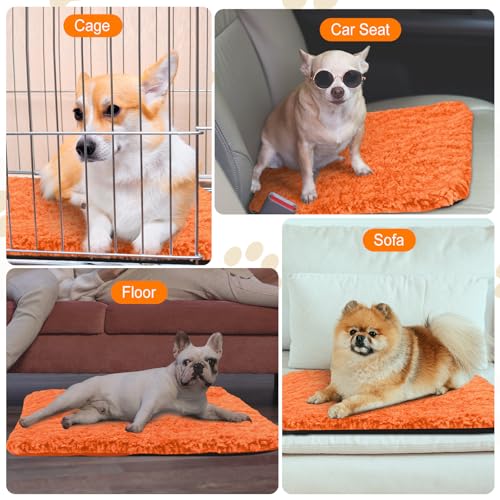 4 Pack Self Warming Cat Mat for Pets (16 x 20 Inch / Orange)