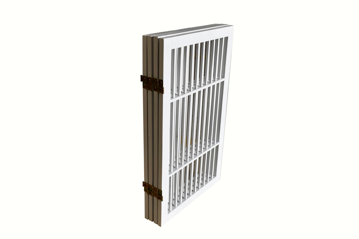Pet Dog Gate Freestanding (4 Panel 30" Tall / White Pet Gate)