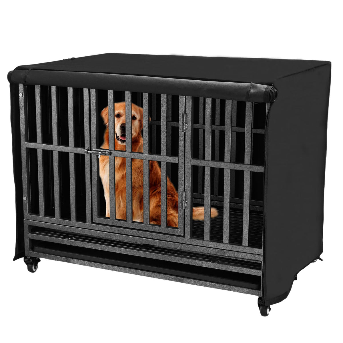 48 inch Heavy Duty Dog Crate Cover Durable 600D Oxford Fabric (48 inch (48.8L x 31.9W x 34.3H inch.))