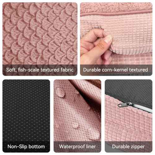 Orthopedic Dog Bed for Large Dogs (Pink / 35"l X 25"w X 7.0"th)