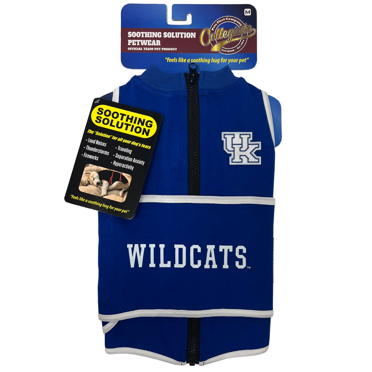 NCAA Kentucky Wildcats Dog Anxiety Shirt Calming Soothing Vest for Dogs Cats with Anxiety (Large / Kentucky Wildcats)