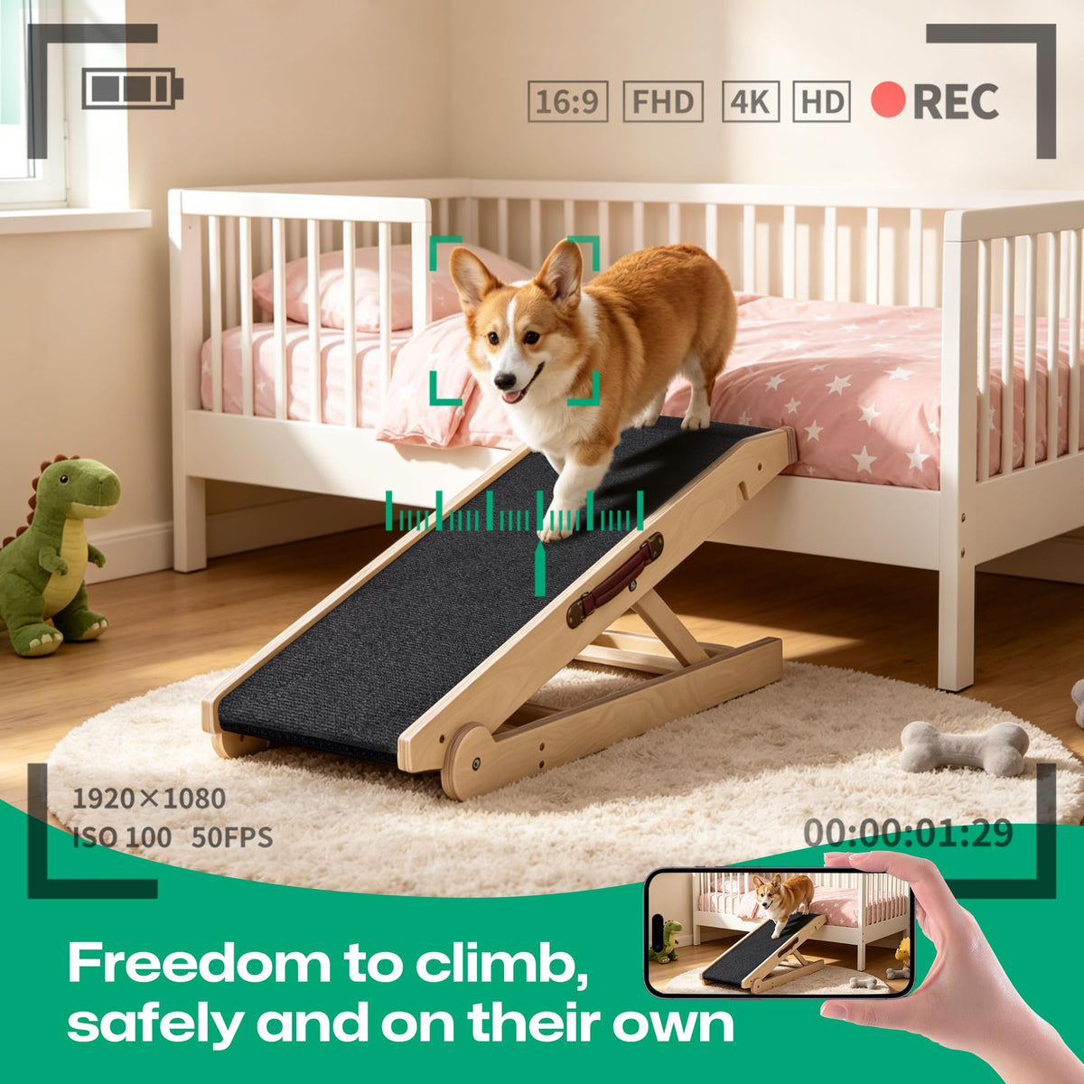 32" Dog Ramp for Couch & Low Bed (32x16Inch)