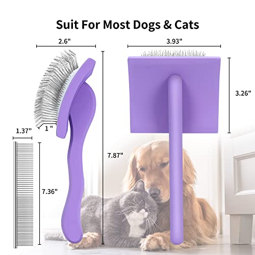 Slicker Brush for Dogs (Puple)