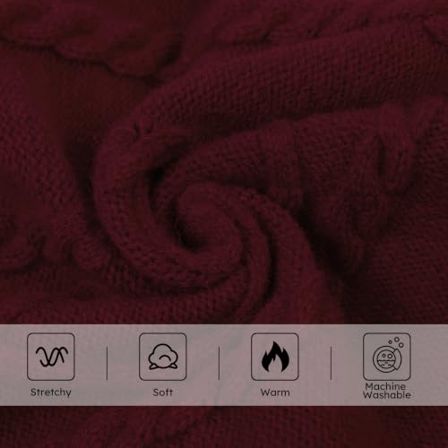 Small Dog Sweater for Small Dogs Girl (X-Small / Burgundy)