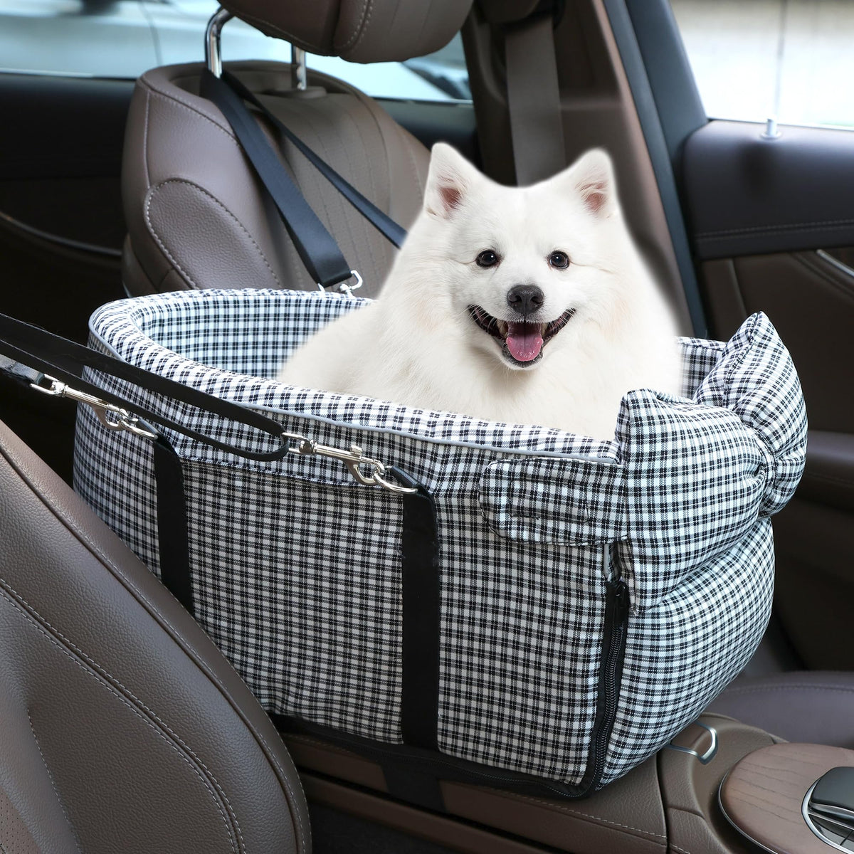 Center Console Dog Car Seat Dog Bed for Car Console Portable Armrest Booster Seat Carrier for Small Medium Dogs Anti