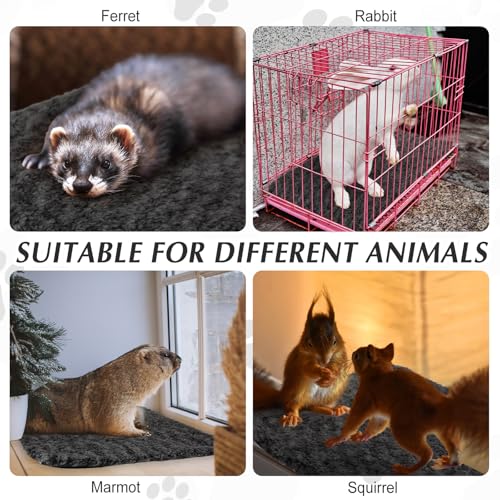 4 Pack Self Warming Cat Mat for Pets (16 x 20 Inch / Black)