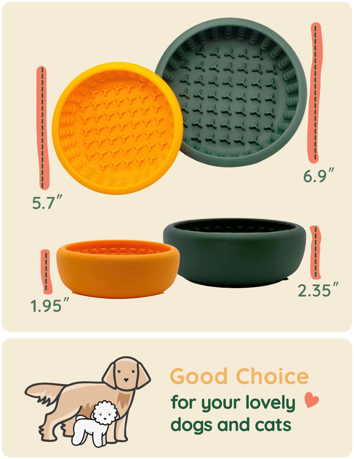 Dog Lick Bowl 2PCS