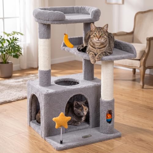 Small Cat Tree for Kittens (Gray / Small 30")
