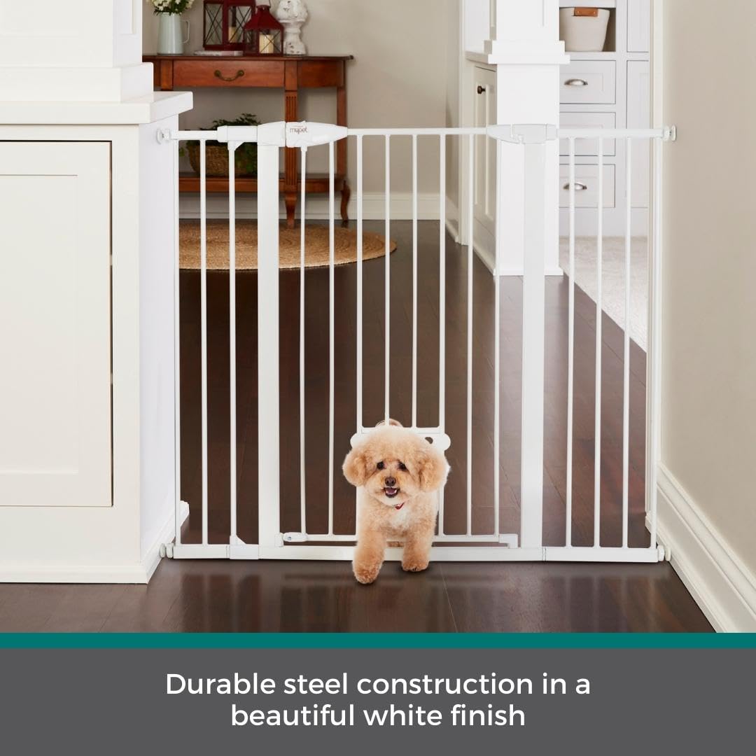 EasyPass Extra Tall & Wide Walk Thru Pet Gate (Walk Thru EasyPass / 41" Tall; 52" Wide / White)