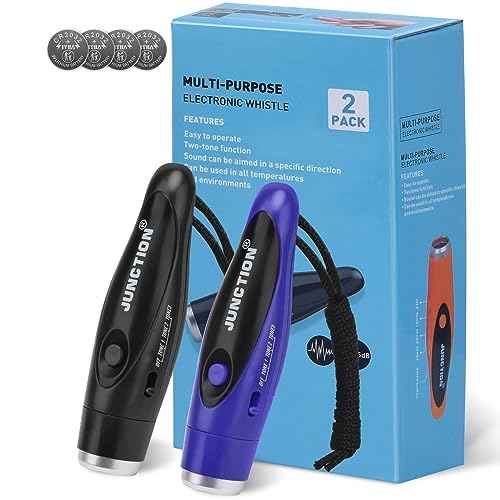 Electronic Whistles 2 Pack (Black+Blue)