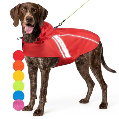 Dog Raincoat Wetoff Dog Rain Coat (Red / XL (30"-34" chest girth))